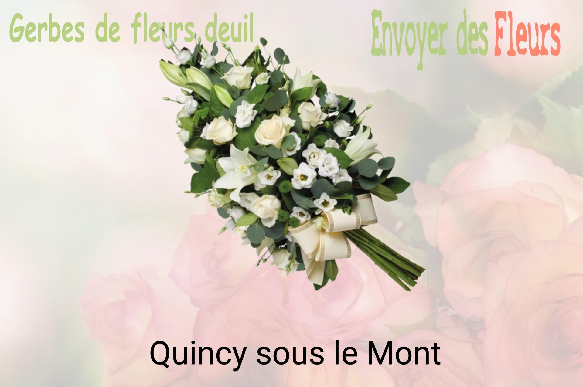 Gerbe de fleurs de deuil livrée à Quincy-sous-le-Mont
